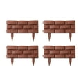 thumbnail image 3 of Flower Edging Panel, Animal Barrier Fence, Decorative Detachable Garden Edging Border, Garden Fencing for Park, Backyard Yard Balcony Garden 4Pcs brick fence, 3 of 7