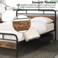 thumbnail image 3 of Black Iron Platform Bed Frame Full Size with Vintage Headboard and Footboard, Metal Full Bed Frame Mattress Foundation with 530LBS Load Capacity, No Box Spring Required, 3 of 9