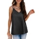 thumbnail image 5 of Camisetas sin mangas con cuello en V para mujer para el verano: camisola de satén de seda sin mangas con tirantes ajustables, diseño estampado, corte ajustado para combinar con otras prendas o para, 5 of 8