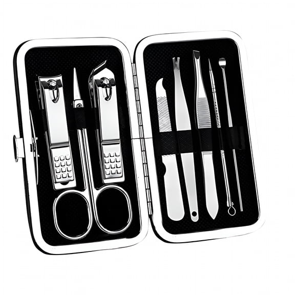 EXLEAF 2026 New 8 Pieces Manicure Set for Nail Scissors Clipper Pedicure and Manicure Kit-Best Gift for Home,Travel,Spa