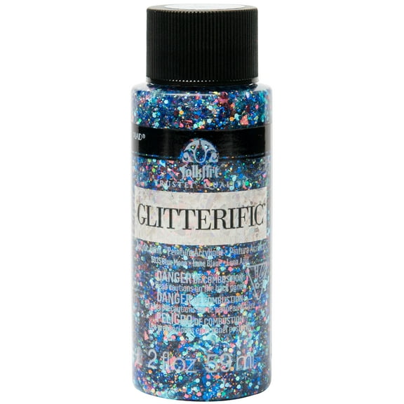 FolkArt Glitterific Glitter Paint 2oz-Blue Moon