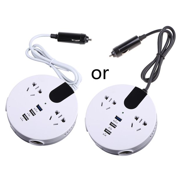 Inversor de corriente Potente YONGSHENG 12/24v a 220/110v con USB QC3.0 para coches camiones y remolques