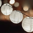 thumbnail image 5 of Nylon lantern string lights 11 feet of colored printed lights with 10 garden decorative lights for indoor and outdoor patio parties - white, 5 of 5