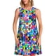 thumbnail image 1 of Balery Colorful Tie Dye Stained Glass 2 Vestidos de verano para mujer con estampado: vestido holgado sin mangas, vestido playero informal y cómodo para días calurosos., 1 of 7