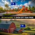 thumbnail image 3 of G128 Combo Pack: 16 Ft Telescoping Aluminum Flagpole (Black) & South Carolina SC State Flag 3x5 Ft, ToughWeave Series Embroidered 300D Polyester | Pole with Flag Included, 3 of 9