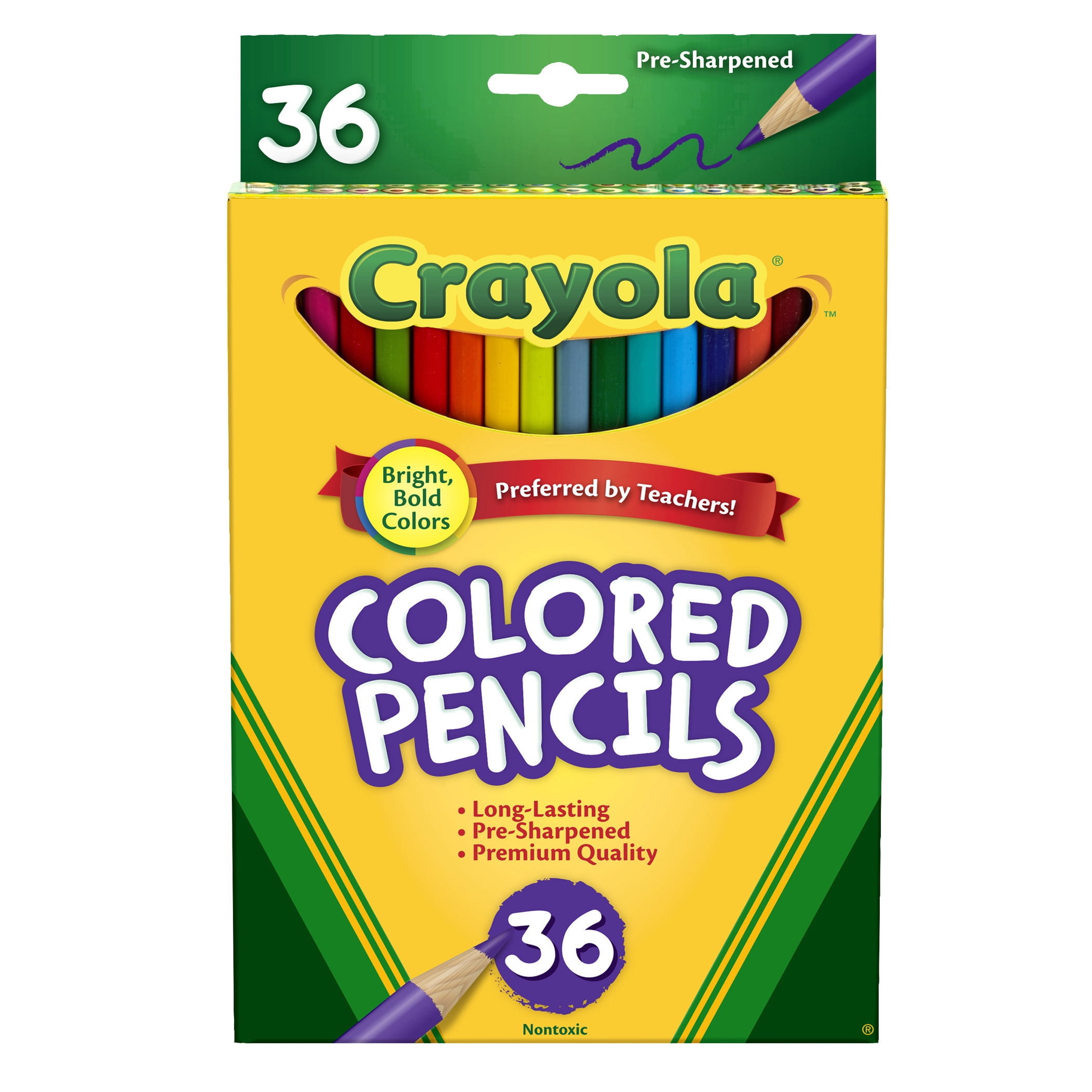 Crayola Colored Pencils, 36 Per Pack, 2 Packs