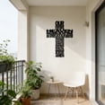 thumbnail image 4 of Cristo y el metal: arte mural con texto de oración; colgantes para pared del hogar; salón, dormitorio, comedor, terraza, iglesia, exterior, 4 of 7