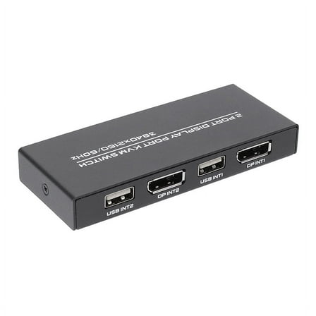 KVM Switch, 4K@60Hz DP USB Switcher for 2 Computer Share Keyboard Printer and Ultra HD Monitor