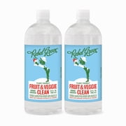 Rebel Green Fruit & Veggie Wash - Natural Produce Wash - Plant-Based Vegetable Wash - Fruit and Vegetable Wash with No Aftertaste - Sustainable Food Wash - 32oz Refill 2 Pack