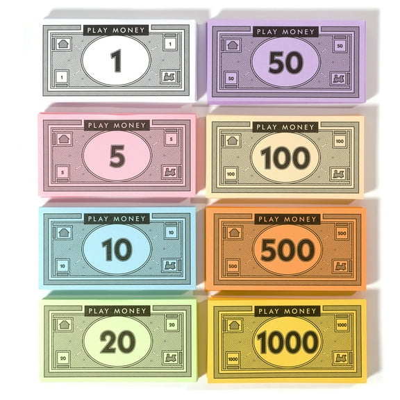 Opoly Play Money – 520Pcs Fake Money for Board Games