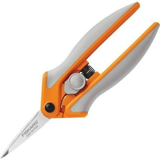 Fiskars Home and Office Scissors, 8 inch Long, 3.5 inch Cut Length, Orange Offset Handle