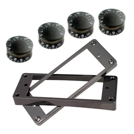 Guitar Pickup Mounting Rings with 4pcs Guitar Speed Knobs for Electric