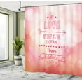 thumbnail image 5 of Ambesonne Valentines Day Shower Curtain, Pink Love Story, 69"Wx84"L, Pink Coral, 5 of 5