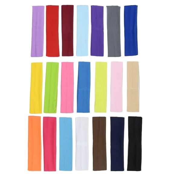 Stretchy Breathable Yoga Headbands for Fitness Enthusiasts, 25 Pcs Sweat - Wicking Non - Slip Athletic Bands, Comfortable Elastic Hair Accessories for Running Workout Training