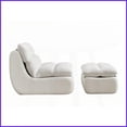 thumbnail image 6 of Modern Corduroy Lounge Chair with Ottoman - Compact No Assembly for Small Spaces Living Room Bedroom, 6 of 20