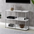 thumbnail image 1 of Designs2Go Table Console Sans Outils avec Étagères en Finition Bois Marbre Blanc, 1 of 8