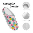 thumbnail image 5 of Lsque Pineapple And Leaves Pattern Womens Comfort Cotton on Scuff With Memory Foam and Anti-skid Sole Slipper-44/45, 5 of 7