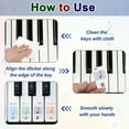 thumbnail image 4 of Piano Keyboard Stickers for 88/76/61/54/49/37 Keys Polyvinyl Chloride Letter Key Sticker Piano Notes Guide Removable for Beginners Learning Multicolor, 4 of 7