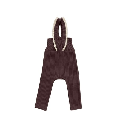 

Kwasome Baby Boys Pants Baby Summer Autumn Ribbed Long Suspender Pants Handsome Sweatpants 12-18 Monthscoffee