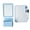 Blue, variant on 3-Piece Magnetic Locker Whiteboard Set, 5 x 7 in Dry Erase Board with Pen Holder and Mirror for School, Office and Metal Cabinets, Blue