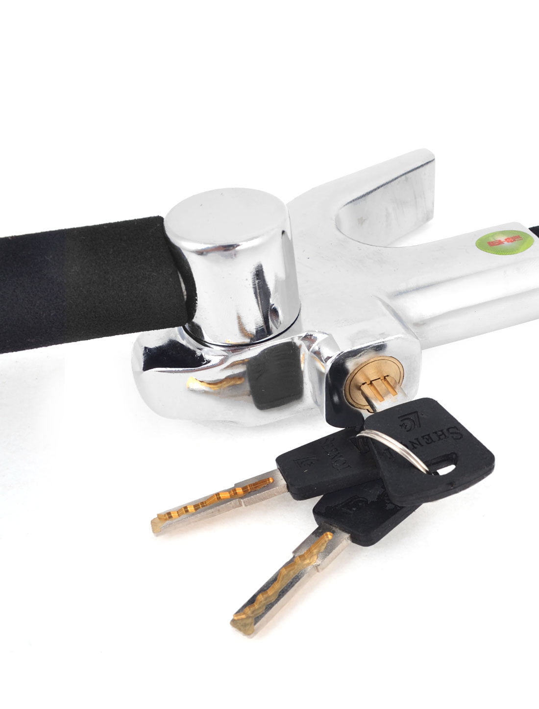 Black Silver Tone Steering Wheel Lock Anti Theft Security Standard for