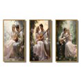 thumbnail image 2 of Designart "love Couple Landscape Serene III" Entertainment Framed Wall Art Set Of 3 - Red Romantic Landscape Frame Canvas Set For Living Room Decor, 2 of 6