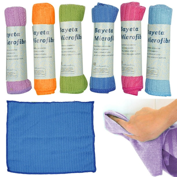 2 Pc Microfiber Cloth Towels Wash Rag Cleaning Super Soft Plush Polish