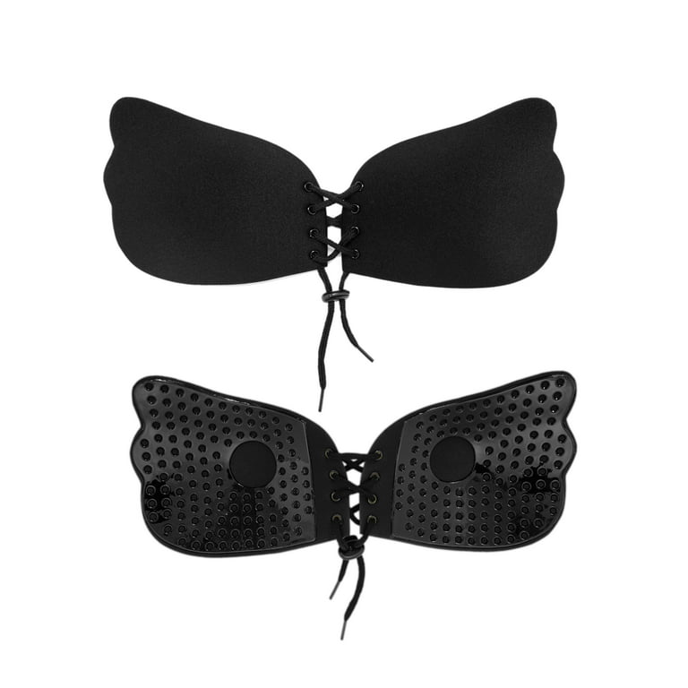 Buy Sex Summer Breathable Bra Butterfly Silicone Invisible Bra For Wedding  Dressing Push-Up Swimming Bra Black-C Online at desertcartSeychelles