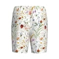 thumbnail image 5 of Gaeub Wildflower Watercolor Printed Men's Short Pajama Pants, Lightweight Lounge & Sleep Bottoms Keep You Cool - XX-Large, 5 of 9