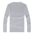 thumbnail image 4 of COMVALUE Mens Solid V Neck Long Sleeve T Shirt Slim Cut Soft Lightweight Basic Tee For Casual Daily Wardrobe, 4 of 4