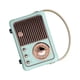 thumbnail image 2 of Cateissary Altavoz 5,0 compatible con Bluetooth, electrochapado inalámbrico antiguo, portátil, bonito, tarjeta de memoria de 400mAh, reproductor Cables de audio/vídeo Azul, 2 of 6
