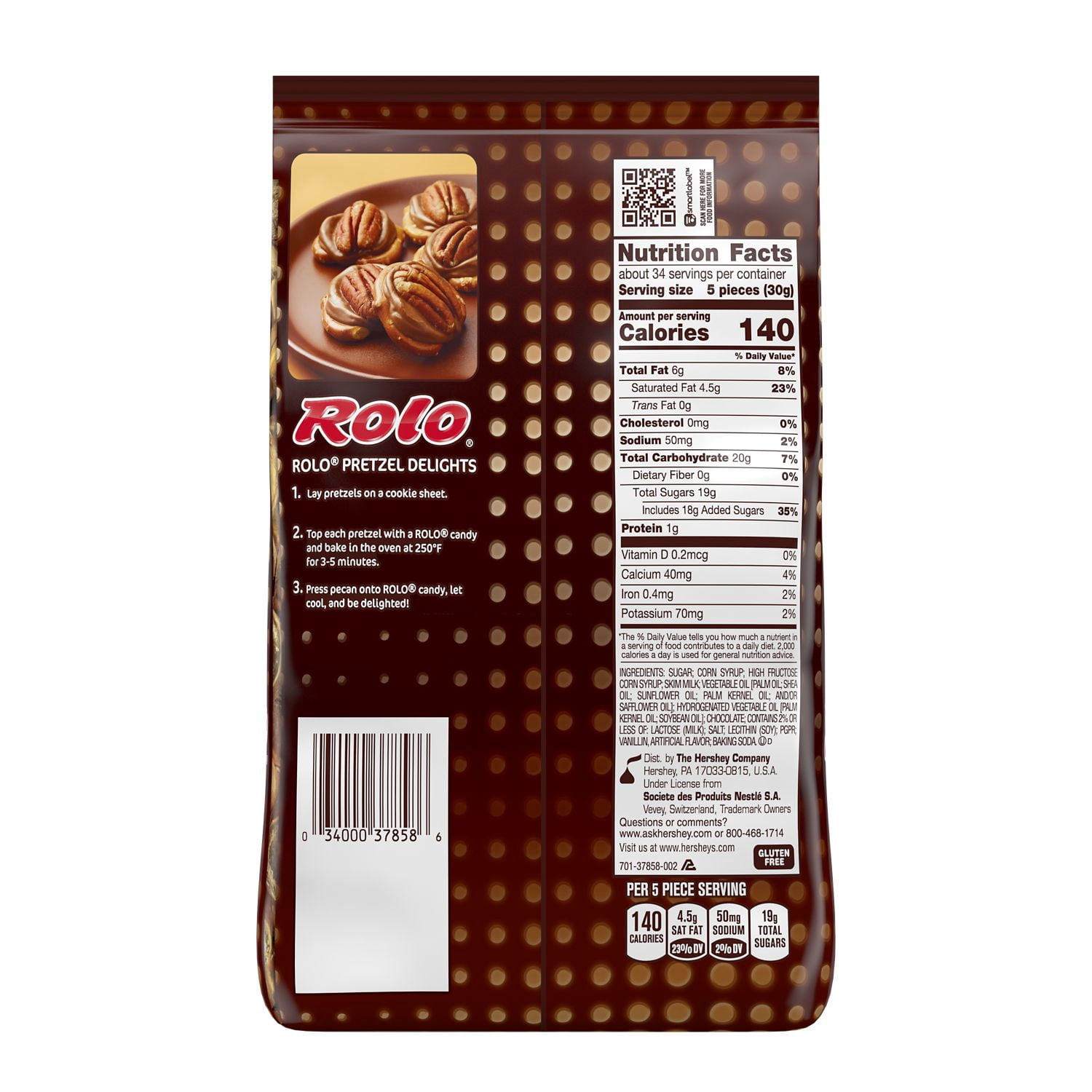 Rolo Rich Chocolate Caramels Candy, Party Pack 35.6 oz