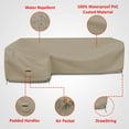 thumbnail image 5 of Covers & all Patio Sectional Sofa Cover 12 Oz - 100% Waterproof & Weather Resistant PVC Coated 100" x 130" x 38" x 34" L Shape Sofa Cover for Indoor / Outdoor (Left Side, Beige), 5 of 7