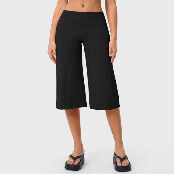 Endives Yoga Shorts for Women Wide Leg Casual Lightweight Stretchy Breathable Gym Travel Running Biker Shorts for Women