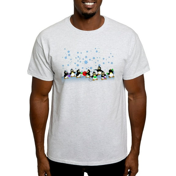 CafePress - Penguin Band Light T Shirt - Men's Classic Graphic T-Shirt