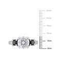 thumbnail image 6 of Everly Women's Created Moissanite and Black Diamond 10K White Gold Engagement Ring, 6 of 7