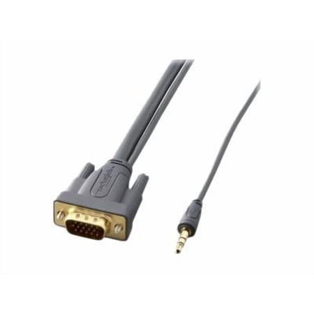 Rocketfish RF-PCC131 - VGA cable - HD-15 (VGA), stereo mini jack (M) to HD-15 (VGA), stereo mini jack (M) - 12 ft