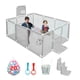 thumbnail image 1 of Corralito para Bebé Corral Infantil 230 x 122 x 65cm 230cm Gimnasio de Juegos Diseño de la Tela Oxford Modelo Gris, 1 of 4