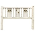 thumbnail image 4 of Homestead Collection King Headboard w/ Laser Engraved Moose Design, Clear Lacquer Finish, 4 of 5