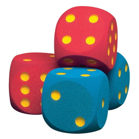 Volley 6-1/4 Inch Foam Coated Giant Dice, Set of 2, Blue