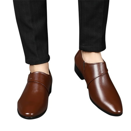 Mens Classic Oxfords Shoes Comfortable Slip On Business Work Shoes Mens Formal Tuxedo Dress Shoes