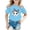 Blue, variant on YAYUBA Toddler Girl Tops Fall Graphic T-Shirts Round Neck Back To School Shirt Loose Pullover Tops Preppy Toddler Clothes for Girls, 8-9 Years, Green