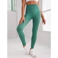 thumbnail image 5 of Outfmvch compression leggings for women Tummy Control Bootcut Pants Butt Lifting Leggings High Waisted Workout Leggings Womens Pull On Side Pockets No Front Seam Leggings for Women Light Green S, 5 of 7