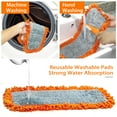 thumbnail image 6 of JEHONN Microfiber Dust Mop with 1 Pads for Wet Dry Floor Cleaning (Orange), 6 of 7