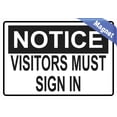 thumbnail image 2 of 5in x 3.5in Visitors Must Sign In Magnet Vinyl Business Door Mag, 2 of 3