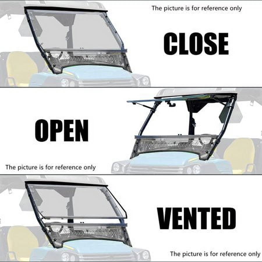 Kojem Smoke Full Windshield Heavy Duty Front Scratch Resistant UTV Windscreen for John Deere XUV 835E 835M 865E 865M 2018 2019 2020 2021 2022