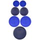 thumbnail image 1 of Juego de tapas de repuesto de plástico para almacenamiento de alimentos Pyrex (azul cobalto, azul oscuro), 1 of 5
