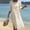 Beige, variant on HOMBOM Dresses for Women with Pockets Midi Floral Boho 3/4 Sleeve Vacation Young Womens A-Line Dress Crew Neck