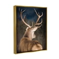 thumbnail image 4 of Stupell Industries Rustic Dark Deer Portrait Animals & Insects Painting Gold Floater Framed Canvas Art Print Wall Art, 25 x 31, 4 of 10