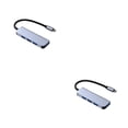 thumbnail image 2 of sweethay Estación de acoplamiento de múltiples puertos USB Hub, divisor de carcasa de aleación de aluminio, convertidor de adaptador de ratón de baja Type3 NO3, 2 of 6